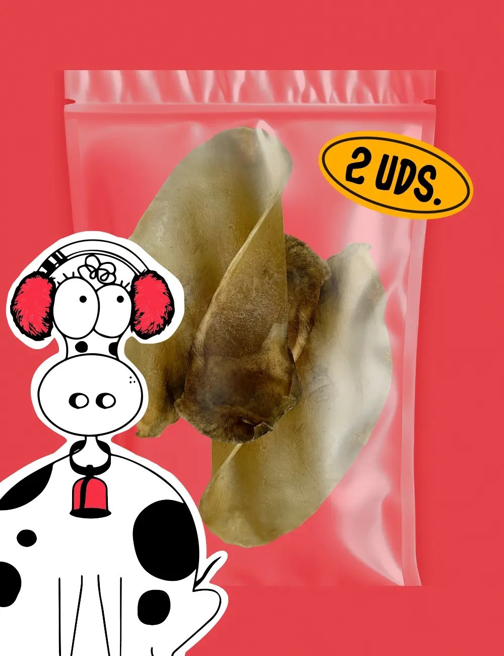 Snack Orejas de Bovino sin pelo