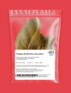 Snack Orejas de Bovino sin pelo