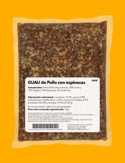 Pollo con Espinacas CRUDO