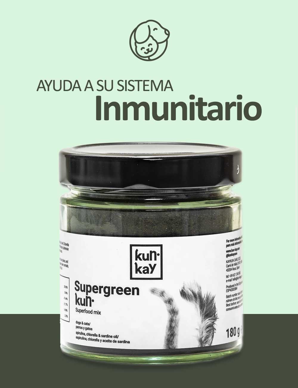 SUPLEMENTO SUPERGREENKUN PERROS Y GATOS - Sistema Inmunitario GUAU AND CAT - 1 SUPLEMENTO SUPERGREENKUN PERROS Y GATOS - Sistema Inmunitario GUAU AND CAT - 1