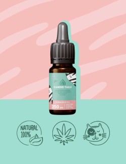 CANDIDTAILS ACEITE DE SALMON Y CAÑAMO CON CBD PARA GATOS 250MG