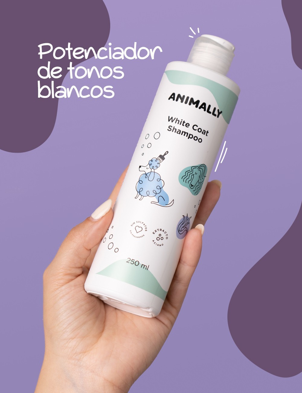 ANIMALLY WHITE COAT SHAMPOO 250ML