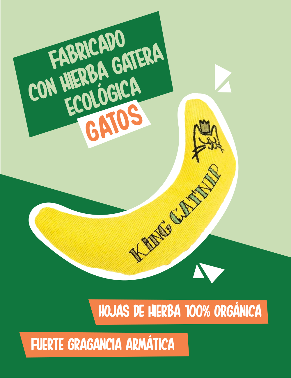 KING CATNIP JUGUETE BANANA GATOS