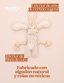 GREEN ELK CANVAS BUDDIES PERRO Y CUERDA JUGUETE