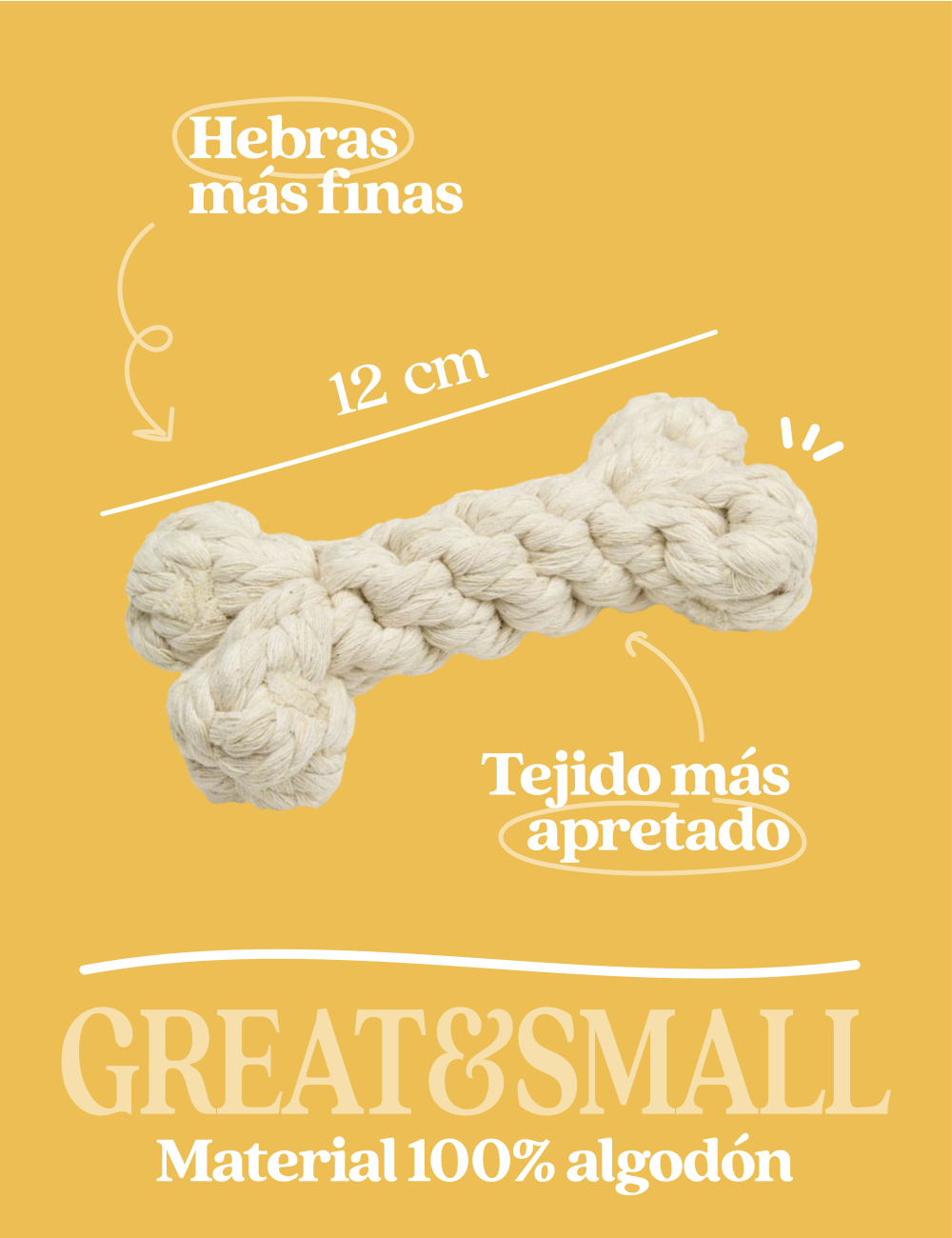 GREAT&SMALL HUESO ALGODON 12CM