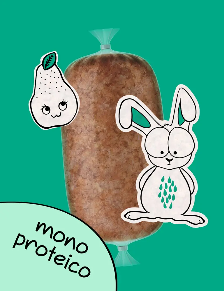 Conejo con pera