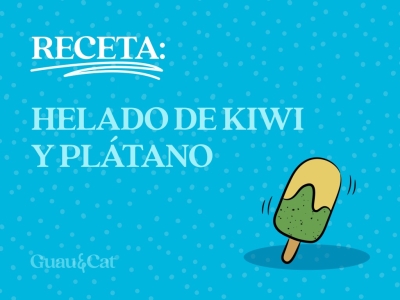 Receta: Helado de kiwi y plátano para perros 